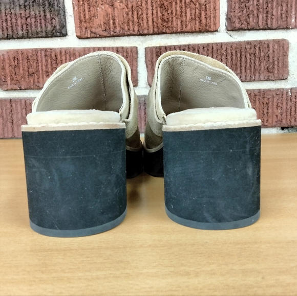 NWT Eileen Fisher Hiya Genuine Suede Block Heel Lightweight Platform Mules - Picture 9 of 13